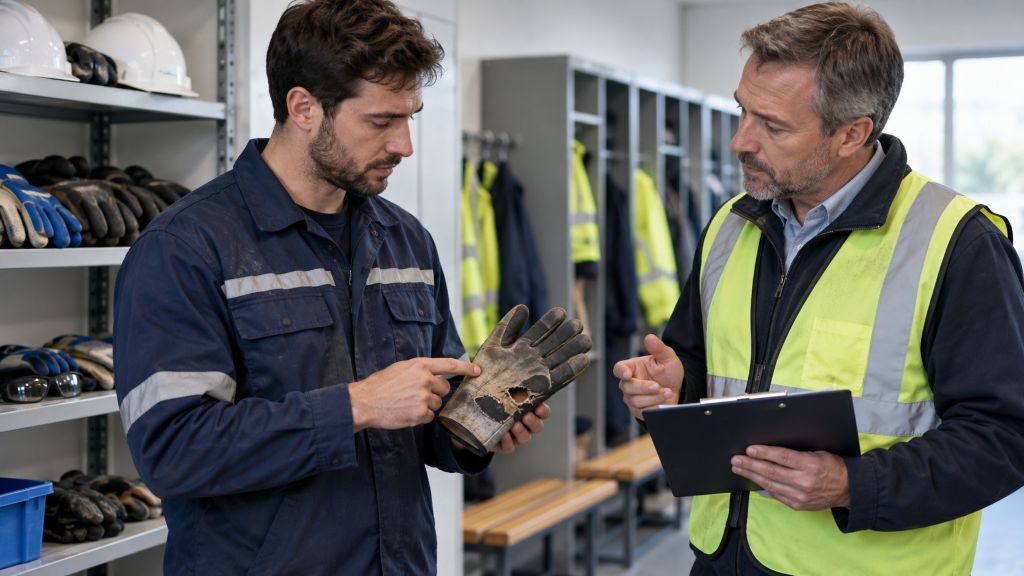 Lavoratore si ferma davanti a un’attrezzatura non sicura e segnala il problema